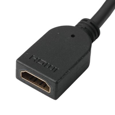 China Male Vertical 19Pin HDMI-A Connector Assembly To Female 19Pin HDMI LCD Cable for sale