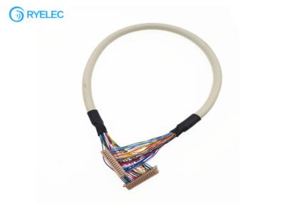 China Round Grey Electronic LVDS Monitor Cable For LCD Controller Board 30 Pin for sale