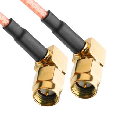 China Conectores coaxial RF ROHS RG316 Cable RA SMA Enchufe conector de cable de enchufe en ángulo derecho en venta