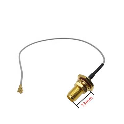 China U.Fl aos conectores fêmeas impermeáveis de IP67 SMA com 13mm rosqueiam o cabo coaxial do RF à venda