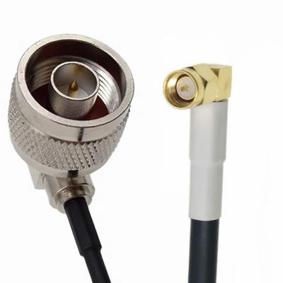 China Right Angle SMA Male Pigtail RF Coax Cable Assemblies RG58 For Wireless for sale