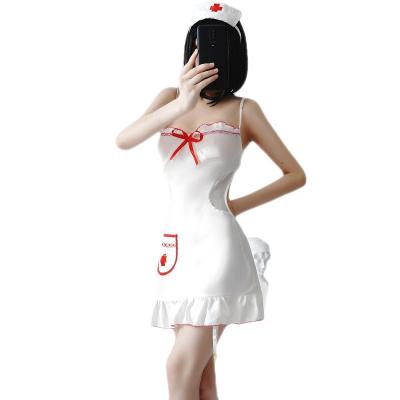 China Large size sexy seductive passion perspective underwear lace underwear nurse sexy uniform body sexy tease set women for sale