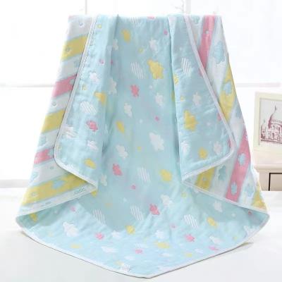 China Children's safe pure cotton quilt absorbent towel spring, summer and autumn baby blanket 6 layer gauze baby bath towel kids for sale