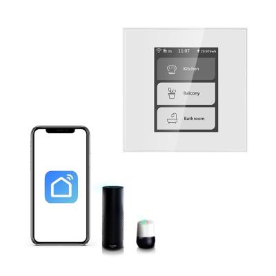 China Best Selling Model WIFI Tuya LCD Touch 4 Touch Home Light Remote Control In One Switch With Curtain Switch for sale