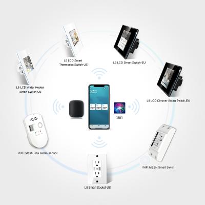 China Homekit 2021 hot sales 18 series LCD smart switch white/black easy installation for sale