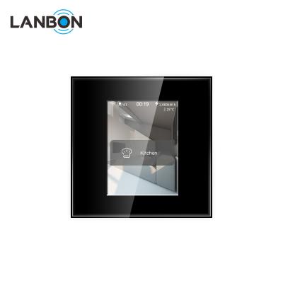 China 2022 LANBON 18 luxury model 5 in 1 color lcd smart switch wifi smart switch for sale