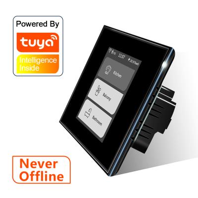 China Tuya App / Tuya Home Automation Lanbon WIFI Mesh Never Offline Smart Light Wall LCD Touch Switch Smart Life for sale