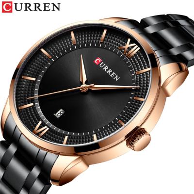 China 2019 New CURREN 8356 Men's Non-Specific Stainless Steel Cases Watch With Auto Date Classic Quartz Wrist Watch For Men Stainless Steel Watch for sale