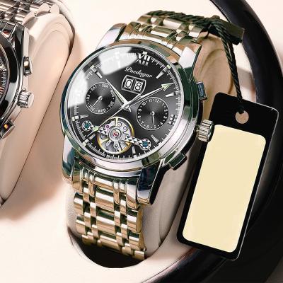 China Luxury Stainless Steel Fashion Date POEDAGAR Business Watch Men Automatic Mechanical Watch Tourbillon Luxury Sport Watches Relogio Masculino for sale