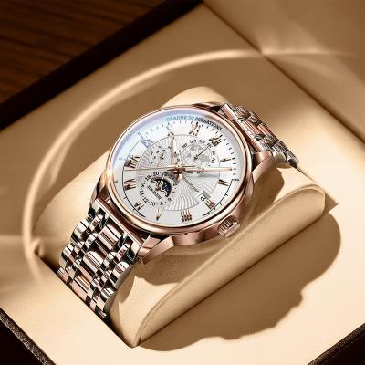 China POEDAGAR Automatic Date Men Watch Fashion Sport Luxury Waterproof Luminous Men's Watch Stainless Top Swiss Brand Quartz Wrist Watch for sale