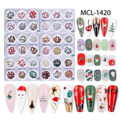 China Easy to Apply New Christmas Metal Nail Decoration for Nails Art Decoration for sale