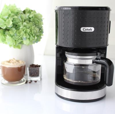 China 2018 Hot New Product Plastic Electric Coffee Dripper With Water Filter (1000watts/1.25L/10-12cups) for sale