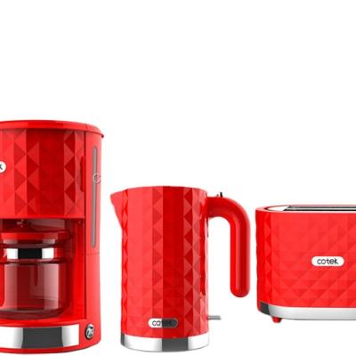 China 360 Degree Kitchen Appliance Small/Base Rotating Breakfast Set/Electric Kettle Coffee Maker Toaster for sale