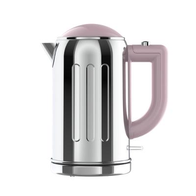 China 360 Degree Rotation Base Stainless Steel High Quality Electric Water Kettle 1.5L / Lovely Pink Electric Kettle for sale