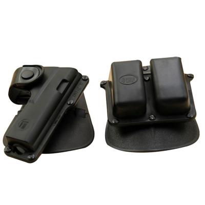 China GLOCK tight EMZ 9mm holster with dual 6909 magazine pouch for sale