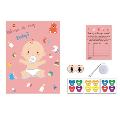 China Baby Shower Baby Shower Party Supplies Pin The Pacifier On Baby Shower How Big Is Mommy's Belly Baby Shower Game for sale