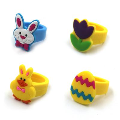 China Cute PVC Pafu New Children's Easter Gifts Soft Rubber Toy Rings for sale