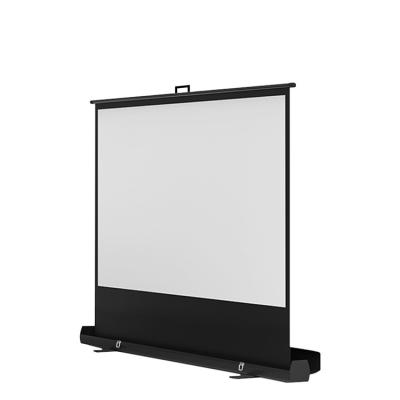 China Flexible 2021 New Popularity Clear Pull Up Floor Standing Portable Rising Projection Screen for sale