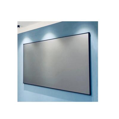 China Quality Suitable Price Flexible Guaranteed Quick Fold Fixed Frame Fabric Fabric Wall Mounted Theater Projection Screen for sale