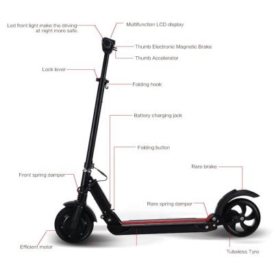 China Safe Funny Exciting Eco-friendly Light And Smart Electric Folding Scooter For Adult With Two Wheels for sale