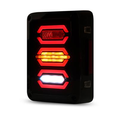 China Full LED 2007-UP ABS+PC Back Lamp For Jeep Wrangler Tail Light Car Styling Accessories for sale