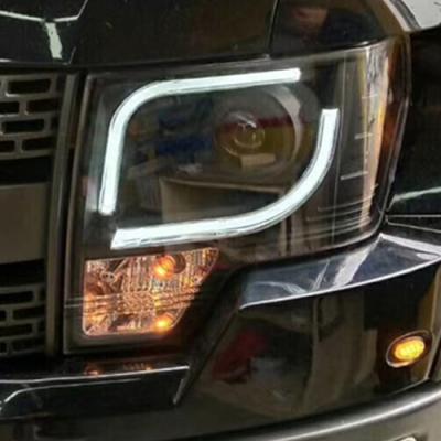 China ABS+PC For 2009-2014 Black Raptor F-150 Headlight LED Head Light Housing for sale