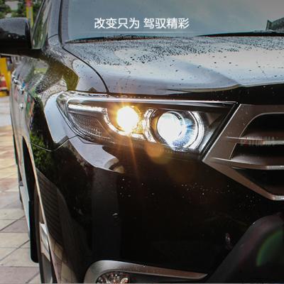 China ABS+PC For 2012-2014 Year Mountaineer LED Headlights Front Lamps With Projector Lens Daytime Running Lights for sale