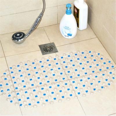 China Suction Sustainable Suction Non-slip Soft Cup Rug Bathroom Shower Bath Mat Non-Slip PVC Bath Mat for sale