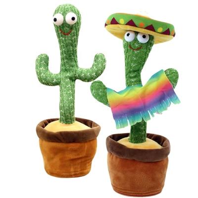 China Talking Plush Amazon Singing Dance Recording Wild Cactus Plush To Wiggle Cactus Dance Repeat What You Say for sale