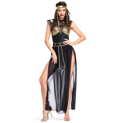 China Royal Egypt Cleopatra Costume Halloween Cosplay Hot Sexy Adult Women Polyester Ancient Egyptian Costume Party for sale