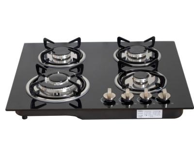 China OEM/ODM Hotel Factory Suppliers Gas Cookers Built In Gas Cooktop Tempered Glass 4 Burners Kitchen Appliances Gas Stove for sale