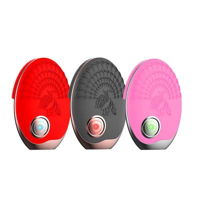 China Skin Tightening Private Label Silicone Sonic Facial Cleanser Brush Electronic Face Brush for sale