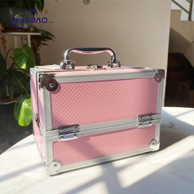 China Fashoion Aluminum Cosmetic Trolley Case Makeup Cosmetic Case for sale