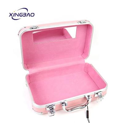 China Normcore/Pink Beauty Case Portable Aluminum Luggage GuanDong Foshan Cosmetic Case For Cosmetic Bags And Cases for sale