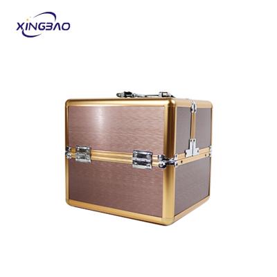 China Travel Aluminum Professional Makeup Beauty Case Train Makeup Travel Bag Storage Box Aluminum Makeup Case for sale