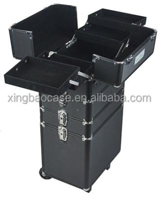 China Aluminum Hairdresser Kit With Beautiful Case Trolley Beauty Case TR02 Aluminum Hairdresser Case for sale