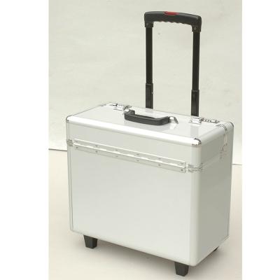 China Aluminum Varnish Aluminum Hard Case Luggage Online, Cheap Luggage Cases With Jacquard And Inner Bag, Jewelry Trolley Case for sale