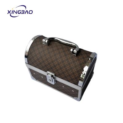 China Portable Aluminum Cosmetic Case Makeup Bag Organizer Cosmetic Private Label Brand Travel for sale