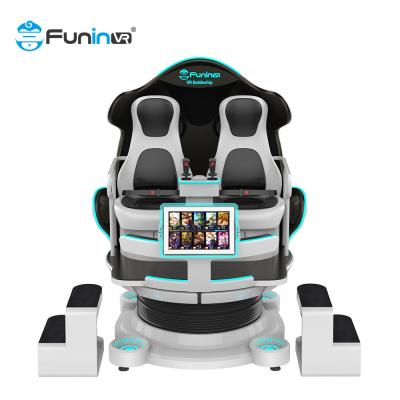 China New fiberglass and metal vr cinema motion chair 2 players virtual reality 9d egg vr cinema 2 seats for sale