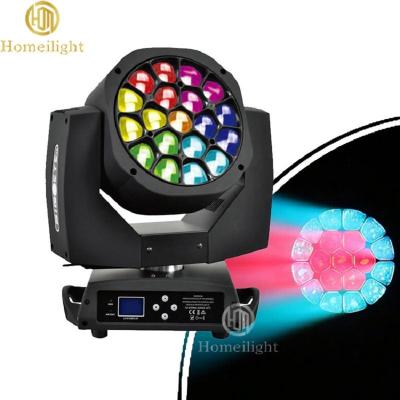 China Luces DJ Stage Light RGBW 4in1 19 x15W Bee Eye K10 Zoom Wash LED Moving Head Light for sale