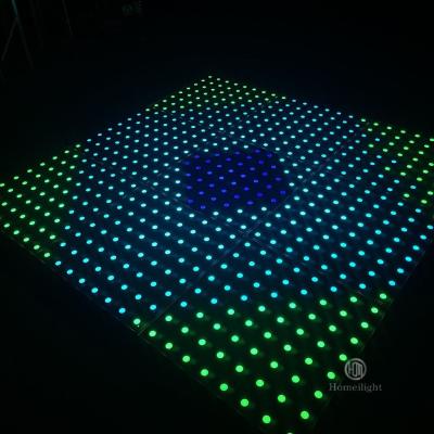 China High Quality Tempered Glass LED Illuminate Wireless Video Dance Floor Mat Magnet Dance Floor for sale