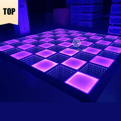 China Innen / buiten 3D spiegel Frost LED dansvloer tegels voor disco kerk bruiloft verhuur Te koop