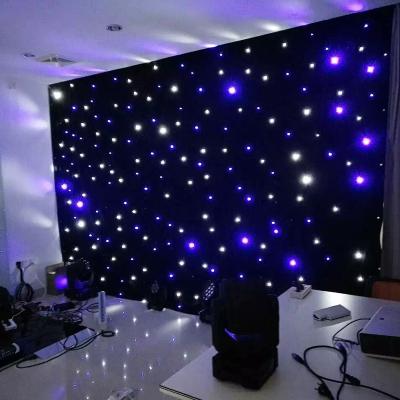 China Homei hot sale blue white led star curtain for wedding decoration backdrop for sale