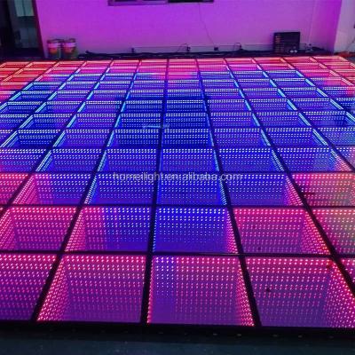 China Stage Floor 3D Mirror Dance Floor Can Be Reprogrammed High Quality In Wedding Party Disco Stage for sale