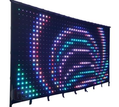 China RGB 3 in 1 Color Changeable LED P18cm Video Curtain with Remote Control for sale