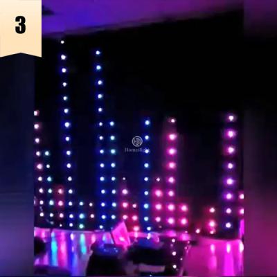 China 2x3m Flexible Stage Backdrop P18 LED Video Star Cloth Wall Curtain for DJ Disco Equipment for sale