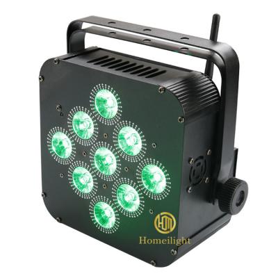 China 9PCS 18W WiFi RGBWA UV DMX Uplights Inalámbrico con batería con luz LED en venta