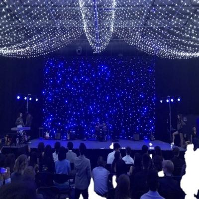 China Decorative Star Curtain LED Lights Blue White For Wedding Disco Party Club Bar DJ Show for sale