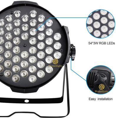 China 54x3w LED Par Can Lights IP65 5600K With 3in1 RGBW Color Mixing for sale