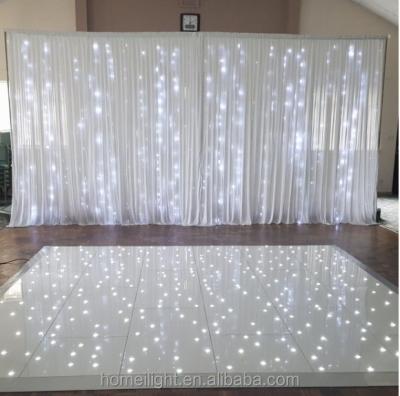 China 3500K Party Backdrop Cloth Decoration LED White Twinkle Light Curtain For Wedding for sale